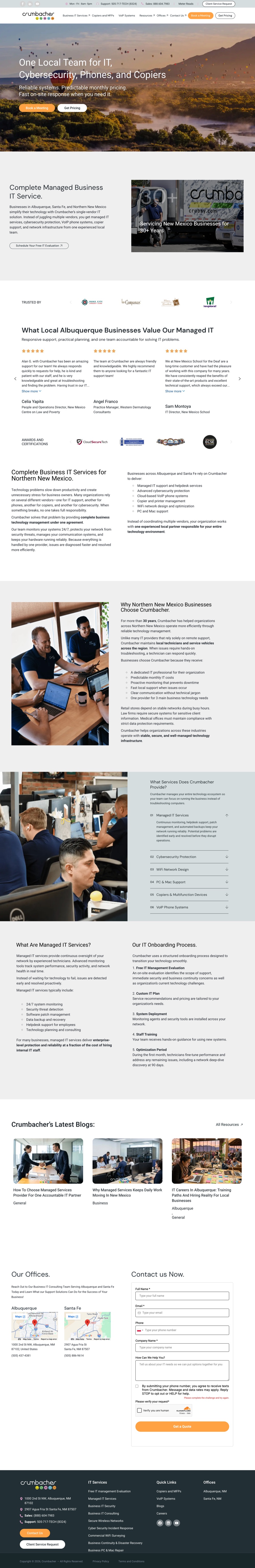 Crumbacher — full page design
