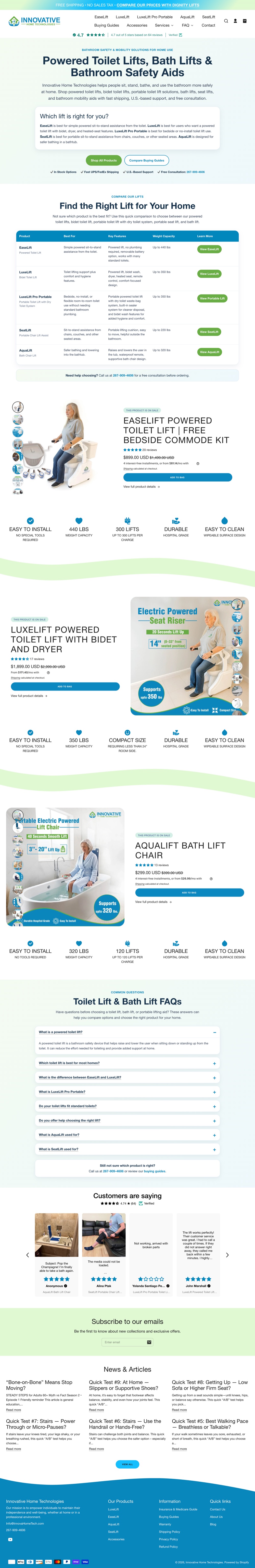Innovative Home Technologies — full page design